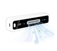 Mini deodorante frigorifero USB - Ricaricabile - LED display, Purificatore d'aria generatore di ozono O3, Elimina odori, Deodorante per piccoli spazi per frigo, auto, Scarpiera, guardaroba
