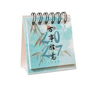 Mini Desk Calendar, 2027 Monthly Planner, Chinese Style Spiral Bound | Compact Date Reference, Month by Month Layout for Scheduling Appointments Tracking Deadlines and Organizing Daily Tasks