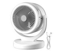 Mini Desk Fan, Portable Cooling Device, Rechargeable Airflow with 3-Speed