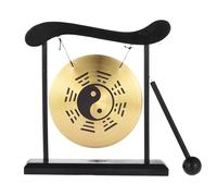 Mini Desktop Gong Japanese - Easy to Use Light Weight Cute Percussion Instruments, Comfortable, Stable, Meditation Desk Bell Yin, Yang Decor Home, Office | Home Decoration
