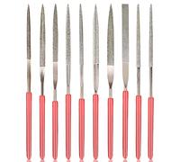 Mini Diamond Files Set di 10 lime per chiavi, set di lime diamantate, set di lime in metallo, utensili manuali, lime in miniatura e modello, piccola lima, strumenti per intaglio in pietra preziosa