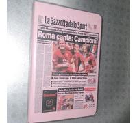MINI DIARIO BLOCK NOTES PRIMA PAGINA GAZZETTA ROMA CAMPIONE D'ITALIA 2001
