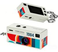Mini Digital Camera 1080P HD - Smallest Retro Pocket Camcorder With 0.96" Screen, Portable Thumb Keychain Camera For Backpack, Wearable Body Camera For Kids, Vlogging, Travel, Study & Gift(White)
