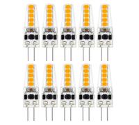 Mini dimmable G4 LED silicone crystal bulb AC/DC 12V-24V 3w 5w 2835 SMD heating and cooling neutral white replacement halogen lamp 3W-10PCS Natural white 4000K