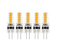 Mini dimmable G4 LED silicone crystal bulb AC/DC 12V-24V 3w 5w 2835 SMD heating and cooling neutral white replacement halogen lamp 3W-5PCS White light 6500K