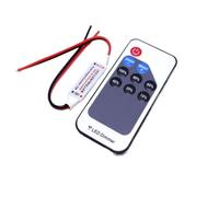 Mini dimmer LED monocolore DC 5V 12V 24V 6A 5050 2835 Strisce luminose Regolatore di segnale a tensione costante RF Telecomando a 9 tasti(1pcs)