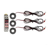 Mini Din Rail Digital Display Trifase Misuratore di corrente modulare, 1-100A AC80-500V per il monitoraggio di potenza industriale, supporto 35mm