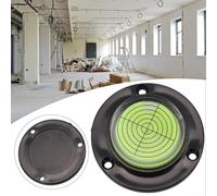 Mini dispositivo a bolle da 49 mm per roulotte da 9 mm per livellatore Bullseye, livellamento barca, ponteggi orizzontali e rotondi (guscio nero, croce verde acqua)