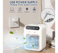 Mini dispositivo di raffreddamento evaporativo personale aggiornato Condizionatori d'aria portatili Ventola di raffreddamento con nebbia fredda per camera da letto Ufficio Campeggio Upgraded version
