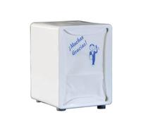 Mini distributore 17 x 17 cm per bar e caffè, colore bianco, plastica, iperpulizia