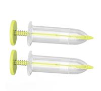Mini Distributore di Semi Regolabile 2 Pezzi di Fioriera Portatile Durevole per Semina Precisa in Plastica da Giardino 3,9x1,3x1,3 Pollici (Yellow)