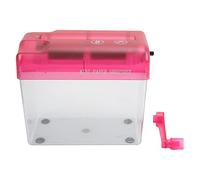 Mini distruggidocumenti manuale con design completamente trasparente e silenzioso, struttura compatta, funzione antiscivolo, 20,5 x 9,8 x 14 cm per ufficio e scuola