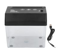 Mini distruggidocumenti USB elettrico portatile da tavolo piccolo utensile da taglio per strisce A6 per ufficio, casa, scuola, con cavo USB e contenitore trasparente
