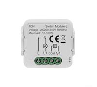 Mini DIY per Tuya per ZigBee Smart Light Switch Module, 230 V Smart Light Switch Module, Controllo Wireless, Integrazione Assistente Vocale, Facile Installazione con Linea Neutra (1CH)