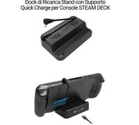 Mini Dock di Ricarica Stand con Supporto Quick Charge per Console STEAM DECK