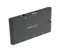 Mini dock portatile PNY A-2UF-2TC-K01-RB Da USB-C a HDMI/VGA/RJ-45/2x USB-A 3.1/2x USB-C PD 100 W
