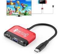 Mini dock TV con interruttore 3 in 1 con HDMI 4K, USB 3.0 e 100 W USB-C PD ricarica dock portatile da viaggio per Nintendo Switch2/OLED