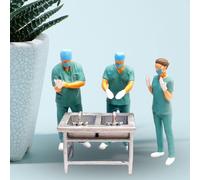 Mini Doctor Miniatures 1/64 Resina Sandtable Decorazione Chirurgia Paziente