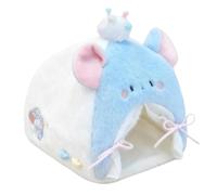 Mini Doll Bed Playset, Plush Tent Bed for Stuffed Animals and Dolls, Short Plush with PP Cotton, Ideal for Indoor Imaginative Play, Desktop Display