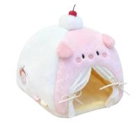 Mini Doll Bed Playset, Plush Tent Bed for Stuffed Animals and Dolls, Short Plush with PP Cotton, Ideal for Indoor Imaginative Play, Desktop Display
