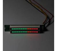 Mini doppio modulo indicatore di livello musicale a LED a 12 bit con velocità della luce regolabile e tempo di residenza della lampada di picco per una migliore visualizzazione audio (B)
