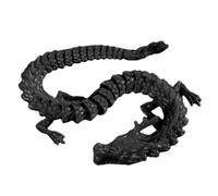 Mini drago stampato, figura drago mobile in stampa 3D, set da 30 cm, creatura mitica flessibile, statua in resina ABS, figura decorativa dorata