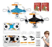 Mini Drone Beginner-Friendly Stunt Flyer, All-Ages Mini Drone with Easy Stunt Flights & 360° Tricks, Remote Little Aerobatic 4-Axis Drones with LED Light, Rechargeable, Kid Toy Gift (mix)