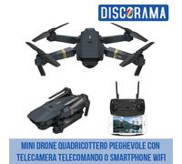 MINI DRONE QUADRICOTTERO PIEGHEVOLE CON TELECAMERA TELECOMANDO O SMARTPHONE WIFI