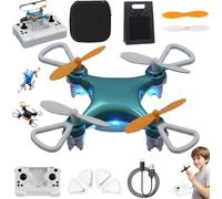 Mini Drone Volantino acrobatico for Principianti, Piccolo Drone Acrobatico a 4 Assi Remoto con Luce LED e Protezione dell'Elica e Mantenimento dell'altitudine, Mini Drone for Tutte le Età(1PCS A)