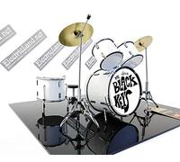 Mini Drum kit ludwig BLACK KEYS tribute miniature rock 25 cm model scale 1:4 collectible box set batteria modellino da collezione