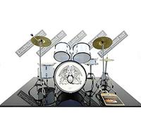 Mini Drum kit realizzato per Sheer Heart Attack 1974 Rock music legends collector set tribute miniature rock 25cm model scale 1:4 collectible box set batteria modellino da collezione