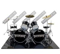 Mini Drum kit testament snake pearl black nera tribute 40 cm miniature rock model scale 1:4 size dolls collectible box set batteria modellino da collezione