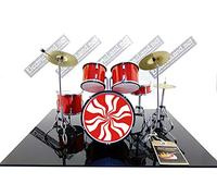 Mini Drum kit the the White Stripes - Jack White tribute miniature rock 25cm model scale 1:4 collectible box set batteria modellino da collezione