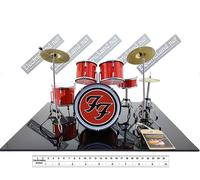 Mini Drum set FOO FIGHTERS Taylor Hawkins replica model scale 1:4 miniature kit