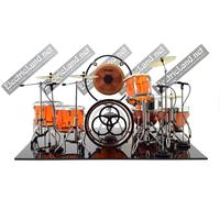 Mini Drum set JOHN BONHAM led zeppelin vistalite model 1:4 tribute miniature kit