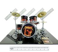 Mini Drum set METALLICA jump in fire tribute scale 1:4 miniature collectible kit