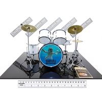 Mini Drum set NIRVANA kurt cobain fan tribute 1:4 rock miniature collectible kit