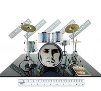 Mini Drum set QUEEN fan Roger Taylor tribute scale 1:4 miniature collectible kit