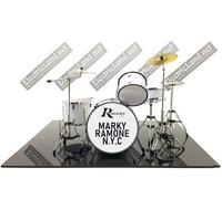 Mini Drum set RAMONES Marky Ramone NYC tribute 1:4 miniature rock kit batteria