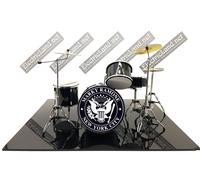 Mini Drum set RAMONES Marky Ramone tribute 1:4 miniature rock collectible kit