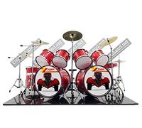 Mini Drum set realizzato per ZZ Rock music legends collector tribute miniature rock model scale 1:4 collectible size dolls modellino da collezione 40 cm (base nera non inclusa)