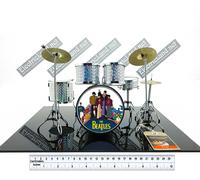 Mini Drum set the Beatles miniature gadget 1:4 size rock band diorama model