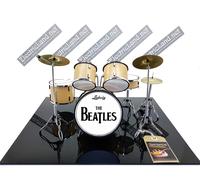 Mini Drum set the Beatles miniature gadget model 1:4 rock diorama batteria gadge