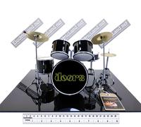 Mini Drum set the Doors Tribute black scale 1:4 miniature gadget collectible kit