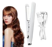 Mini Dual-Purpose Curling Iron, 2 in 1 Hair Straightener and Hair Curler, Ceramic Mini Hair Curling Iron for Short and Long Hair, Portable Mini Hair Curler for Home and Travel