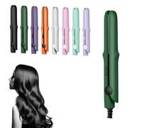 Mini Dual Purpose Curling Iron, 2025 New Straight and Curly Dual-Purpose Curling Rod, Portable Dual Purpose Ironsuitable for Women of All Hair Types (Green)