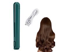 Mini Dual-Purpose Curling Iron, Mini Curling Iron, 2 in 1 Mini Hair Curler, USB Rechargeable Travel Curling Iron, Mini Dual Hair Curler (Green)
