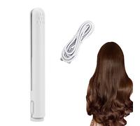 Mini Dual-Purpose Curling Iron, Mini Curling Iron, 2 in 1 Mini Hair Curler, USB Rechargeable Travel Curling Iron, Mini Dual Hair Curler (White)