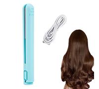 Mini Dual-Purpose Curling Iron, Mini Curling Iron, 2 in 1 Mini Hair Curler, USB Rechargeable Travel Curling Iron, Mini Dual Hair Curler (Blue)