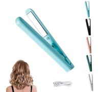 Mini Dual Purpose Curling Iron, Mini Dual Purpose Curling Iron for Short Hair, Mini Dual Curling Iron, 2-In-1 Mini Dual Purpose Curling Iron Cordless, 30 Seconds Quick Heating (Blau)